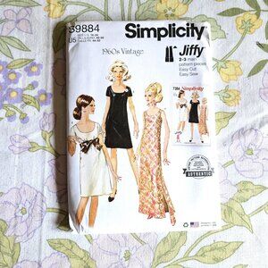 Sewing Pattern UNCUT Simplicity 9884 Vintage Remake Size 16-24